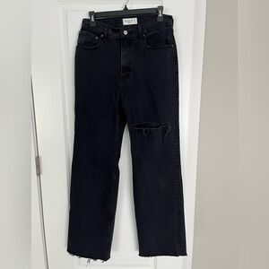 Abercrombie 90s Relaxed High Rise Black Jeans Size 6